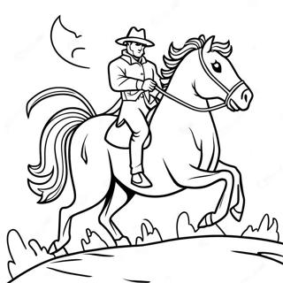 Spooky Headless Horseman Riding A Horse Coloring Page 15912-13443