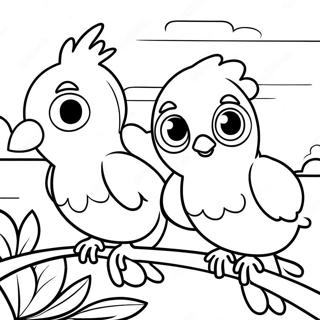 Colorful Rio Birds Coloring Page 1592-1274