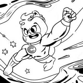 Green Lantern Flying Through Space Coloring Page 15942-13465