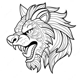 Fierce Beast In Action Coloring Page 15952-13474