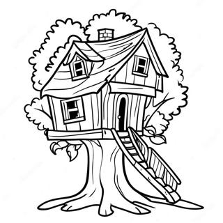 Tree House Coloring Pages