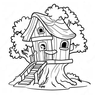 Tree House Coloring Page 15981-13494