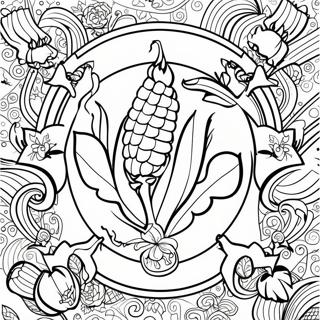 Ffa Emblem With Corn Coloring Page 16002-13513