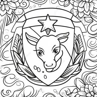 Ffa Emblem With Corn Coloring Page 16002-13515