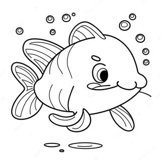 Cute Catfish Swimming Coloring Page 16012-13521