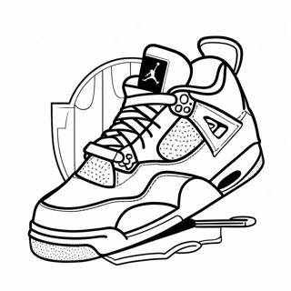 Jordan 4 Sneaker Coloring Pages