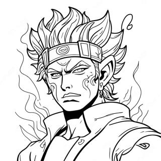 Dabi With Flames Coloring Page 16022-13530