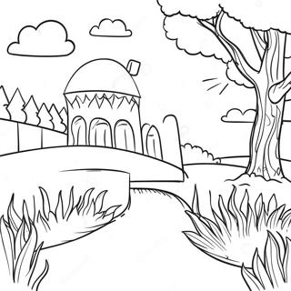 Charming French Landscape Coloring Page 16032-13540