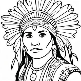 Traditional Native American Dancer Coloring Page 16042-13546