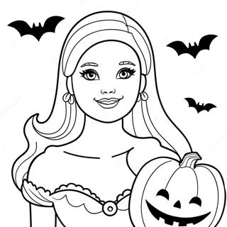 Barbie Halloween Coloring Page 16051-13552