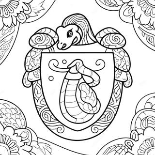 Slytherin Snake Emblem Coloring Page 16072-13569