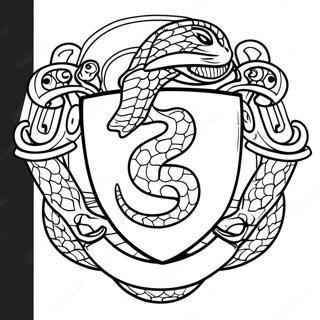 Slytherin Snake Emblem Coloring Page 16072-13570