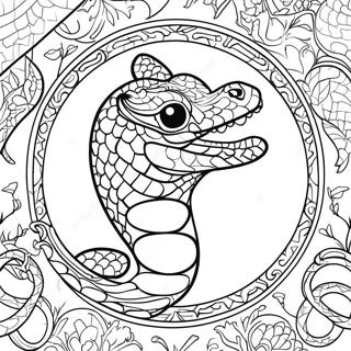 Slytherin Snake Emblem Coloring Page 16072-13571