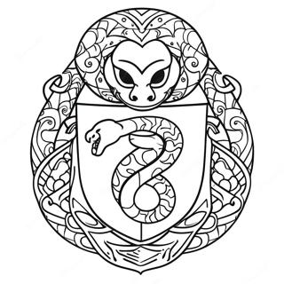 Slytherin Snake Emblem Coloring Page 16072-13572