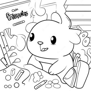 Friends Art Lab Banner Coloring Page 16091-13582