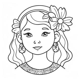 Flower Girl Coloring Page 16101-13589