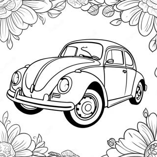 Classic Volkswagen Beetle Coloring Page 16122-13610