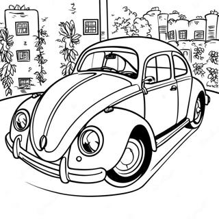 Classic Volkswagen Beetle Coloring Page 16122-13611