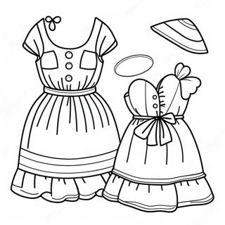 Colorful Summer Dresses Coloring Page 1612-1292