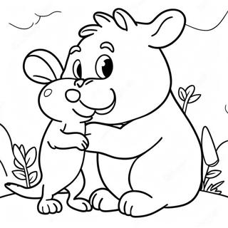 Cute Gruffalo And Mouse Coloring Page 16132-13618