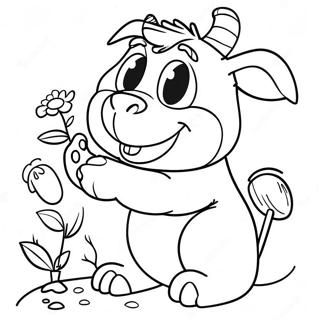 Cute Gruffalo And Mouse Coloring Page 16132-13620