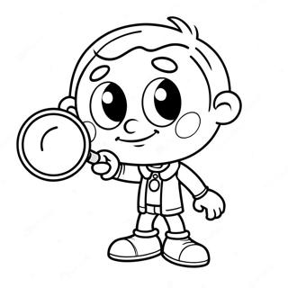 Sid The Science Kid With A Magnifying Glass Coloring Page 16142-13625