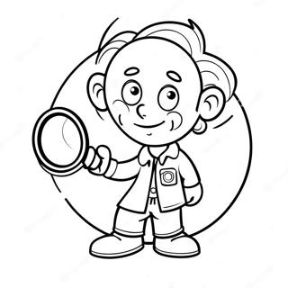 Sid The Science Kid With A Magnifying Glass Coloring Page 16142-13626