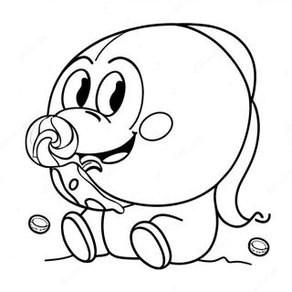 Cute Om Nom Eating Candy Coloring Page 16152-13636