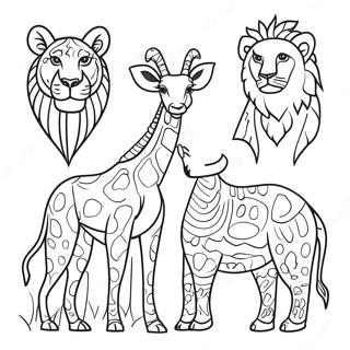 African Animals Coloring Page 16161-13640