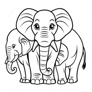 Majestic African Elephants Coloring Page 16162-13642