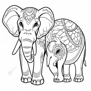 Majestic African Elephants Coloring Page 16162-13643