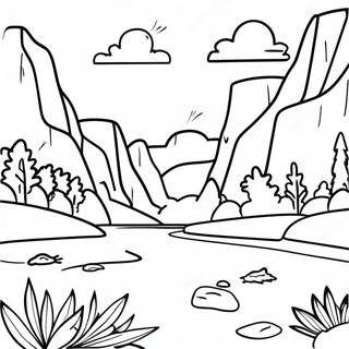 National Park Scenic Landscape Coloring Page 16181-13654