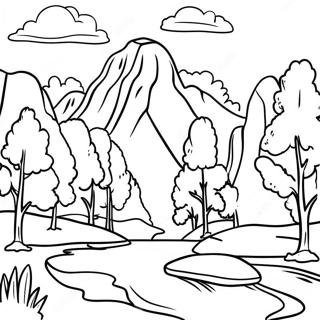 National Park Scenic Landscape Coloring Page 16181-13655