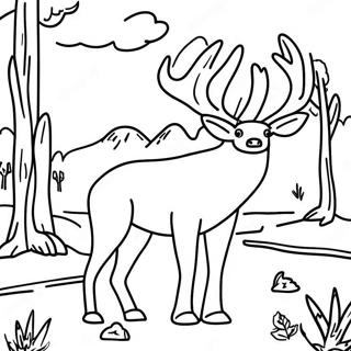 Majestic National Park Wildlife Coloring Page 16182-13659