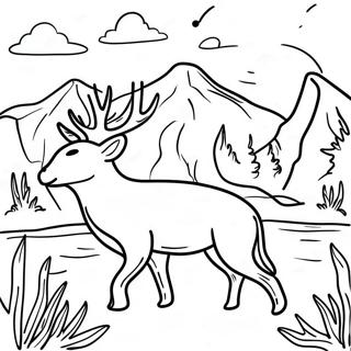 Majestic National Park Wildlife Coloring Page 16182-13660