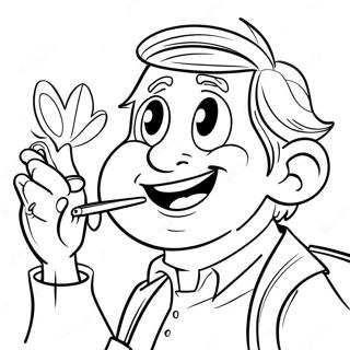 Funny Prankster Coloring Page 16212-13682