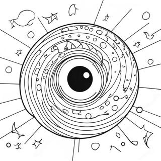 Colorful Galaxy With Black Hole Coloring Page 16222-13691