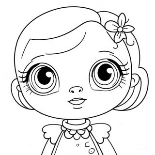 Cute Doll With Big Eyes Coloring Page 1622-1297