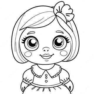 Cute Doll With Big Eyes Coloring Page 1622-1298