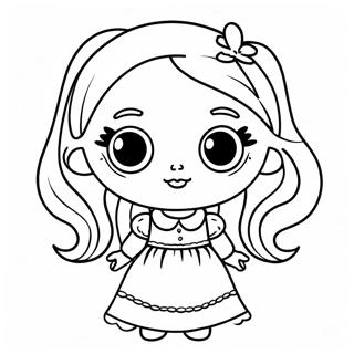 Cute Doll With Big Eyes Coloring Page 1622-1299