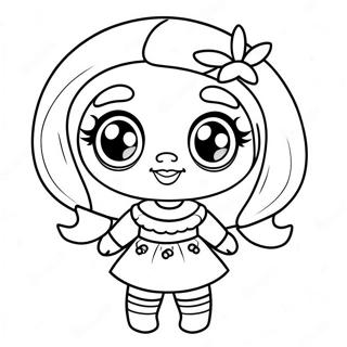 Cute Doll With Big Eyes Coloring Page 1622-1300