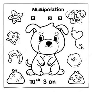 Fun Multiplication Facts Coloring Page 16232-13700