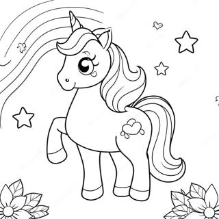 Cute Pink Unicorn Coloring Page 16242-13706