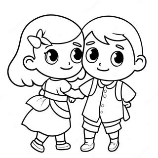 Boy And Girl Coloring Page 16251-13710