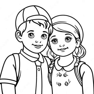 Boy And Girl Coloring Page 16251-13711