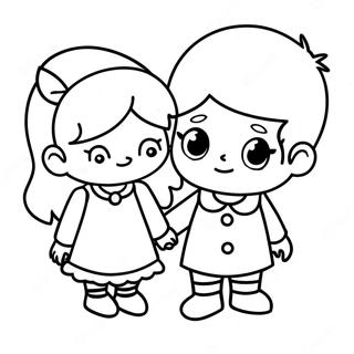 Boy And Girl Coloring Page 16251-13712