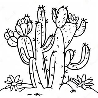 Colorful Arizona Cactus Coloring Page 16282-13737