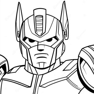 Optimus Prime Heroic Pose Coloring Page 162-133