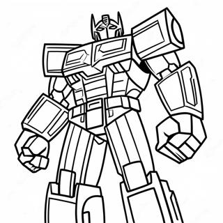 Optimus Prime Heroic Pose Coloring Page 162-134