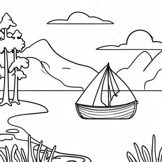 Colorful Michigan Lakes Coloring Page 16302-13753